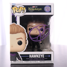 Jeremy Renner Signed "Hawkeye" #1211 Funko POP! Vinyl Figure (BAS Witness)