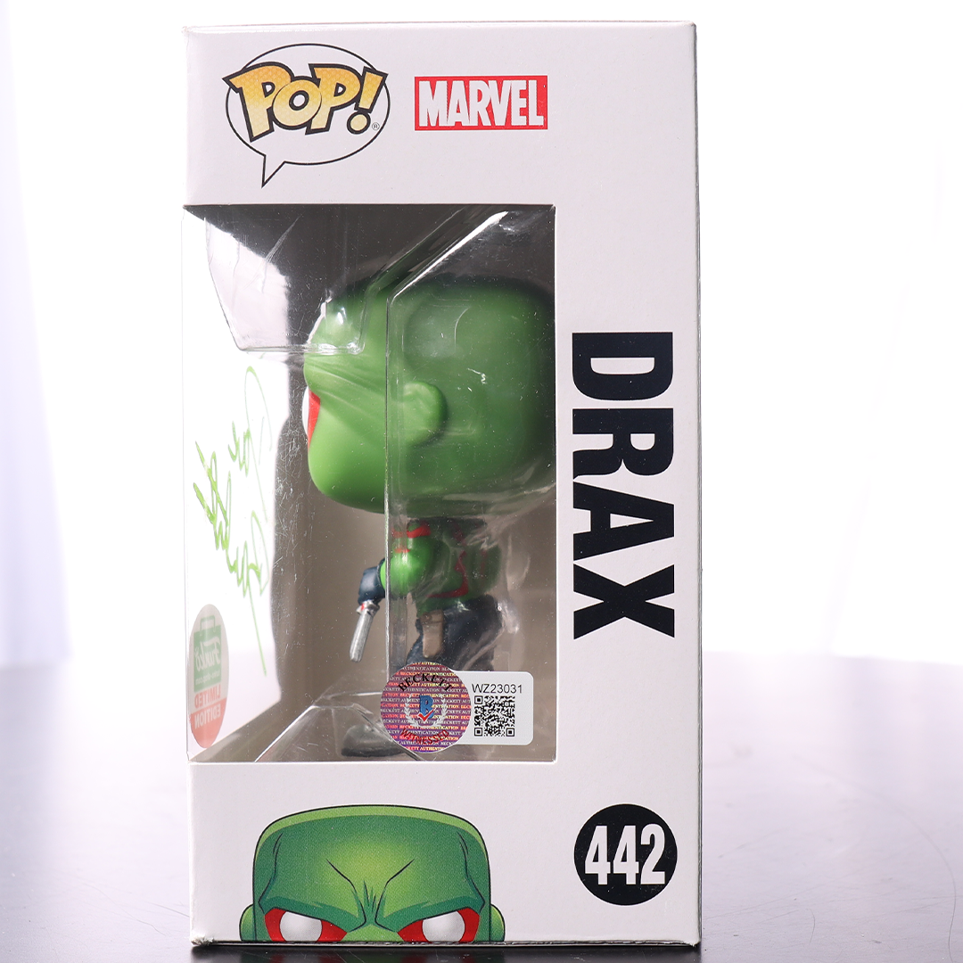 Dave Bautista Signed "Drax" #442 Marvel Funko POP! Vinyl Figure POP! (BAS Witness)