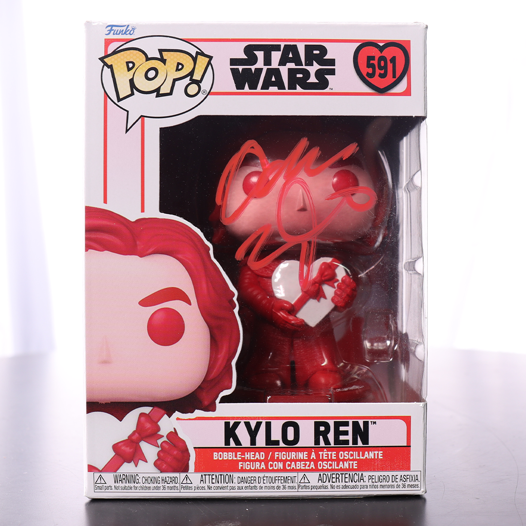 Adam Driver Signed "Kylo Ren" #591 Star Wars Funko POP! Vinyl Figure (BAS Witness)