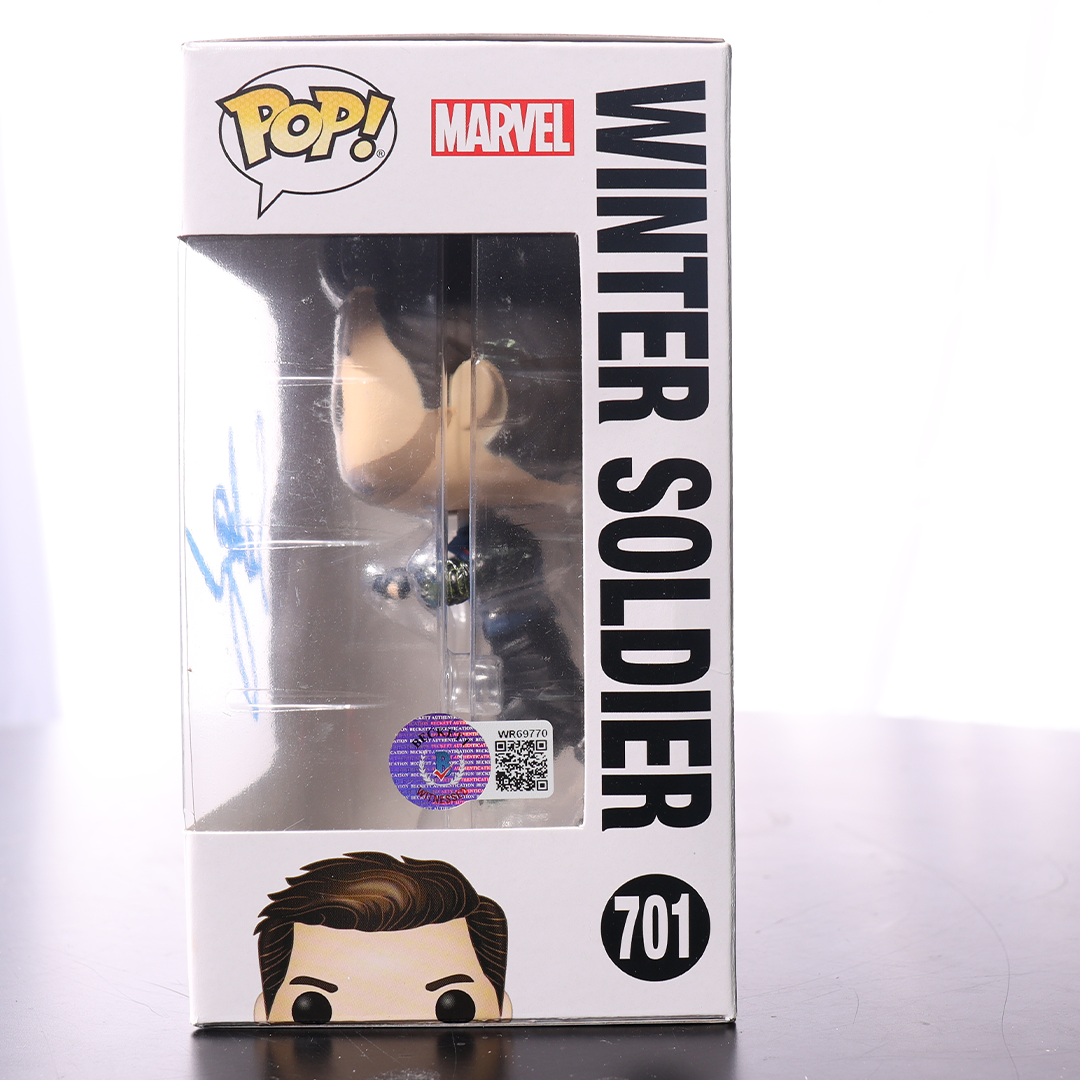 Sebastian Stan Signed "Winter Soldier" #701 The Falcon and the Winter Soldier Funko POP! Vinyl Figure (BAS Witness)