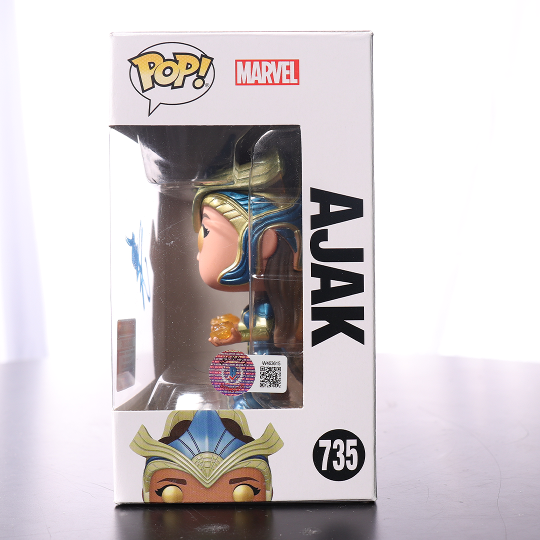 Salma Hayek Signed "Ajak" #735 Eternals Funko Pop! Vinyl Figure (Beckett)