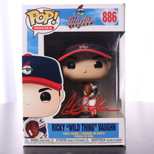 Charlie Sheen Signed "Ricky 'Wild Thing' Vaughn" #886 Major League Funko POP! Vinyl Figure (BAS Witness)
