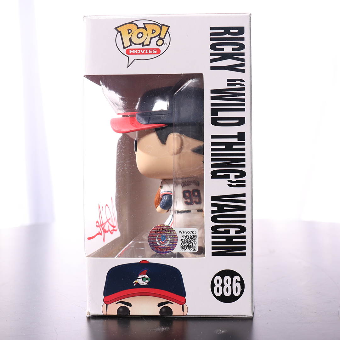 Charlie Sheen Signed "Ricky 'Wild Thing' Vaughn" #886 Major League Funko POP! Vinyl Figure (BAS Witness)