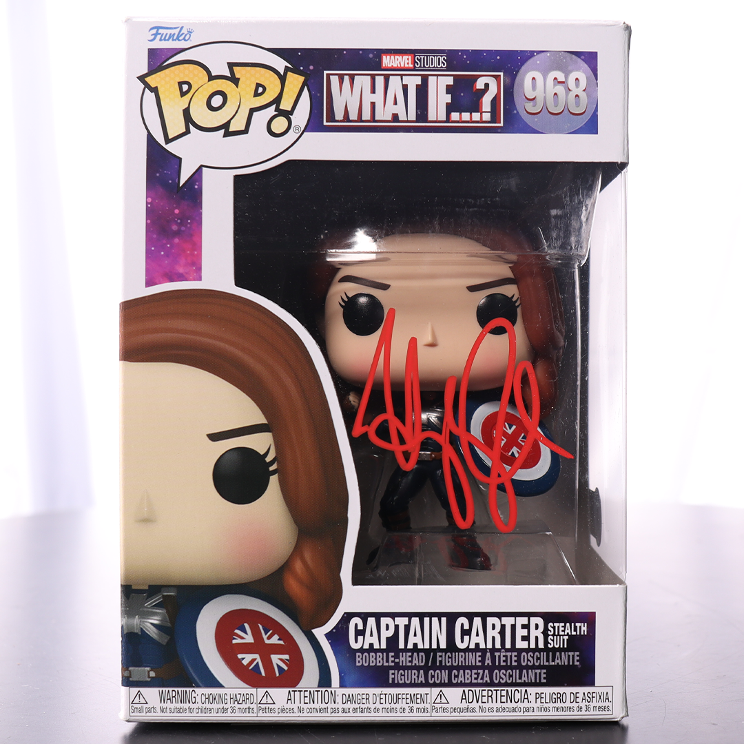 Hayley Atwell Signed "Captain Carter" #968 What If...? Funko POP! Vinyl Figure (BAS Witness)