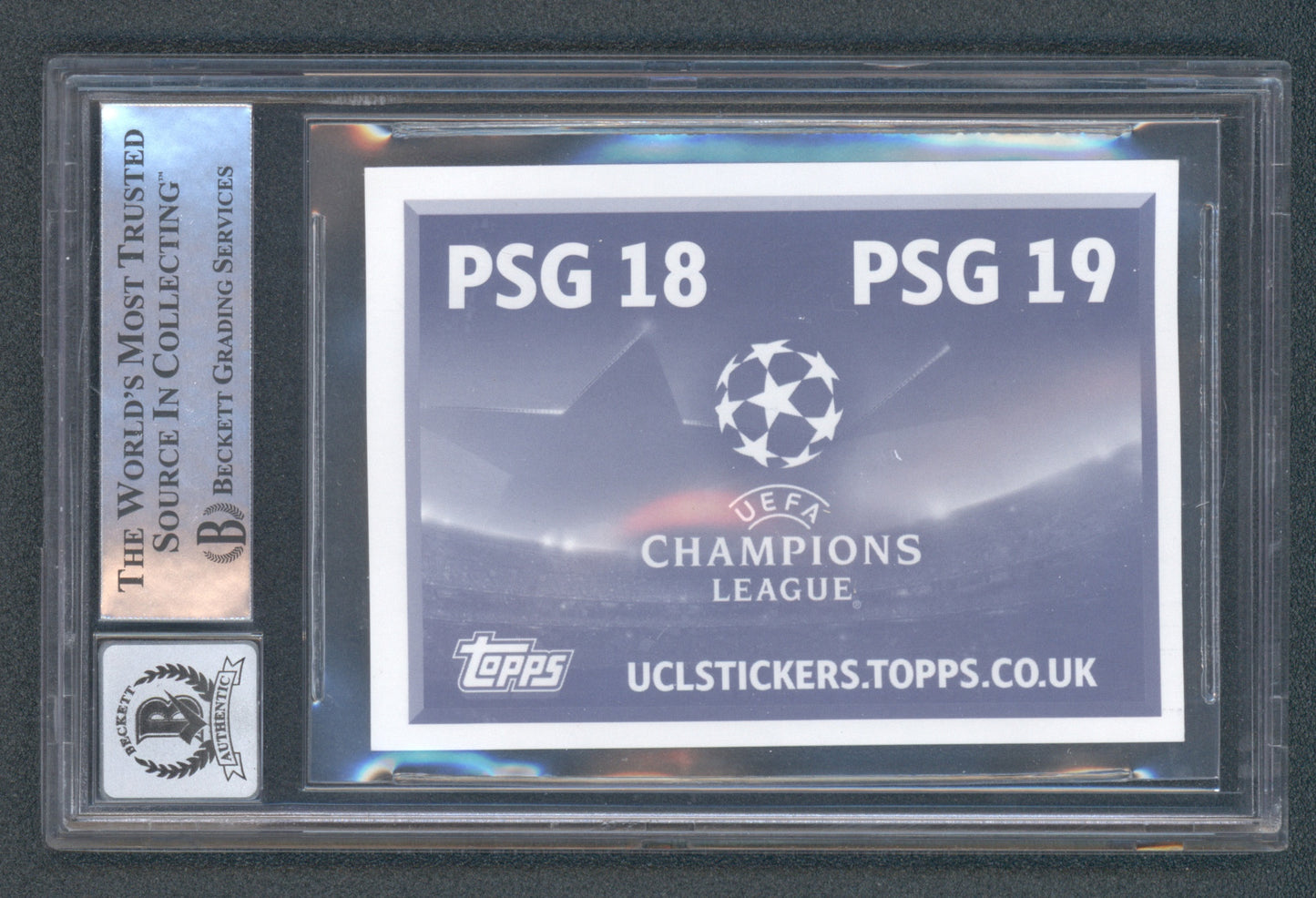 Angel Di Maria Signed 2016-17 Topps UCL Stickers #PSG18 (BGS | Autograph Grade 10)