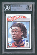 Eduardo Camavinga Signed 2020 Topps Living UCL #240 (BGS)