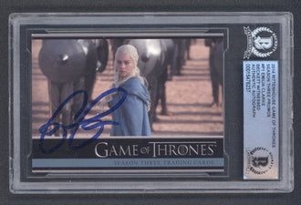 Emilia Clarke Signed 2014 Rittenhouse Game of Thrones Season Three Promos #P1 (BGS)