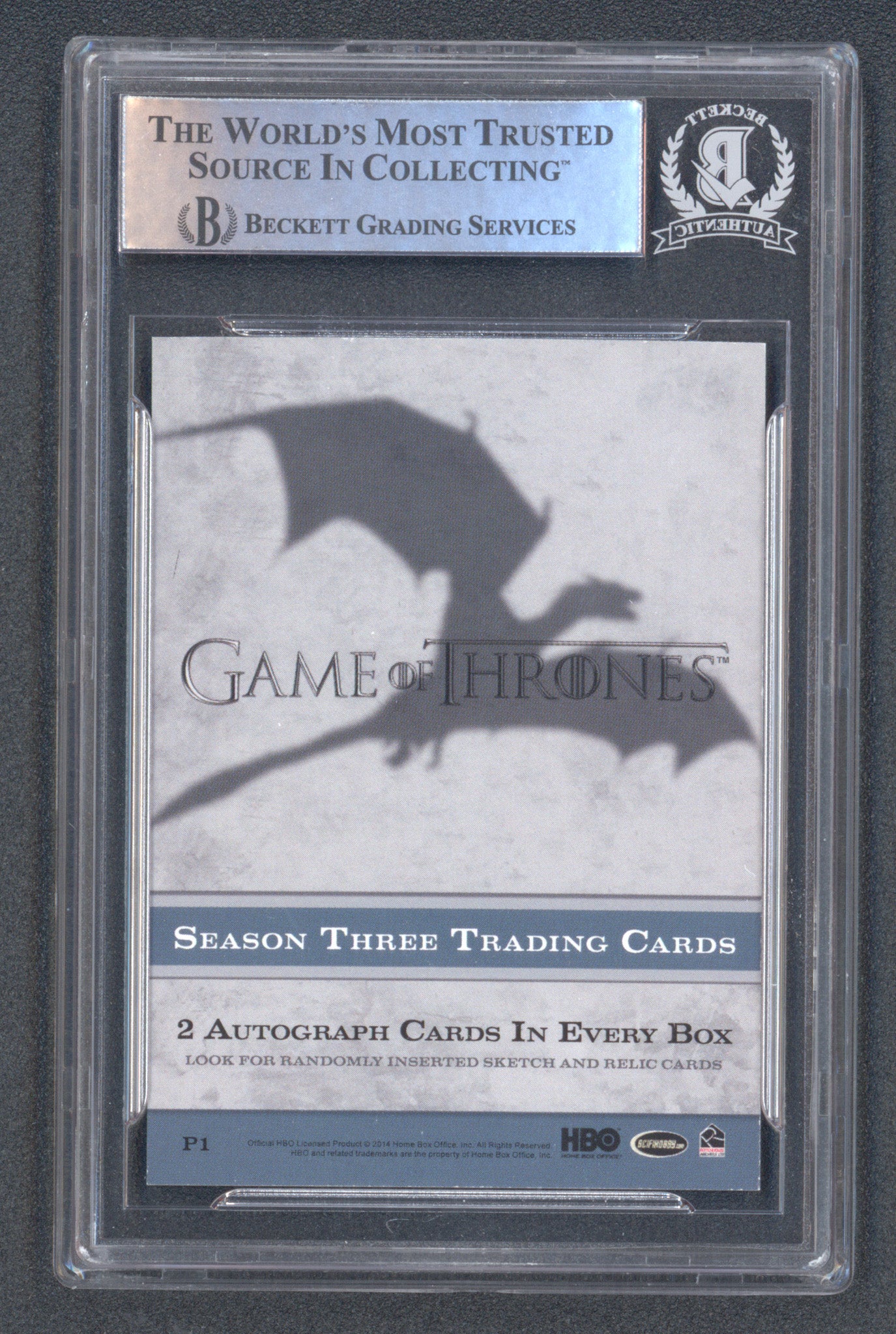 Emilia Clarke Signed 2014 Rittenhouse Game of Thrones Season Three Promos #P1 (BGS)