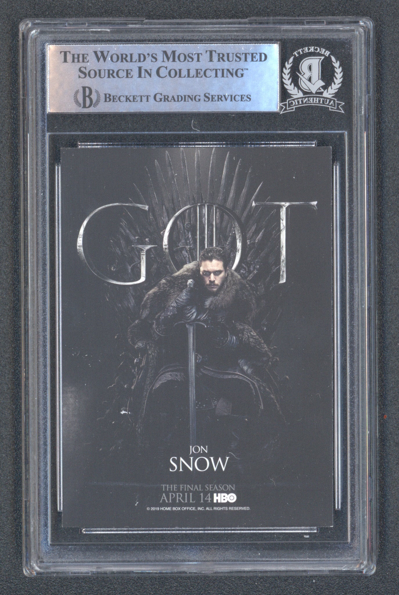 Emilia Clarke Signed 2019 Game of Thrones The Final Season Promo (BGS)