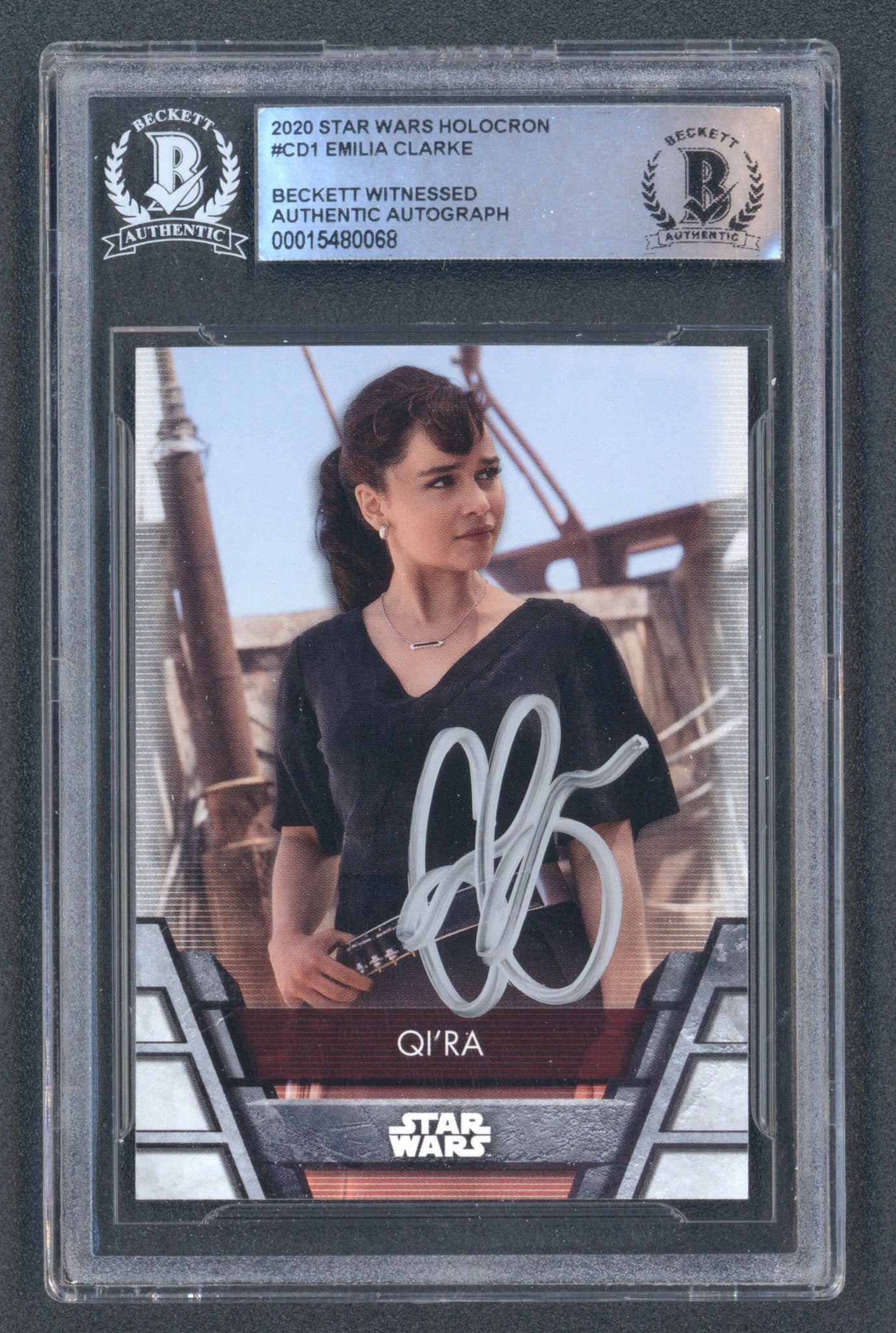 Emilia Clarke Signed 2020 Star Wars Holocron #CD1 (BGS)