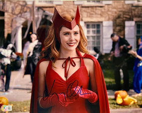 Elizabeth Olsen Signed "Scarlet Witch" 11x14 Photo (Beckett)