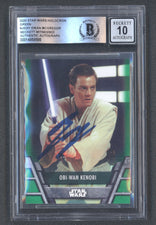 Ewan McGregor Signed 2020 Star Wars Holocron Green #Jedi1 (BGS | Autograph Grade 10)