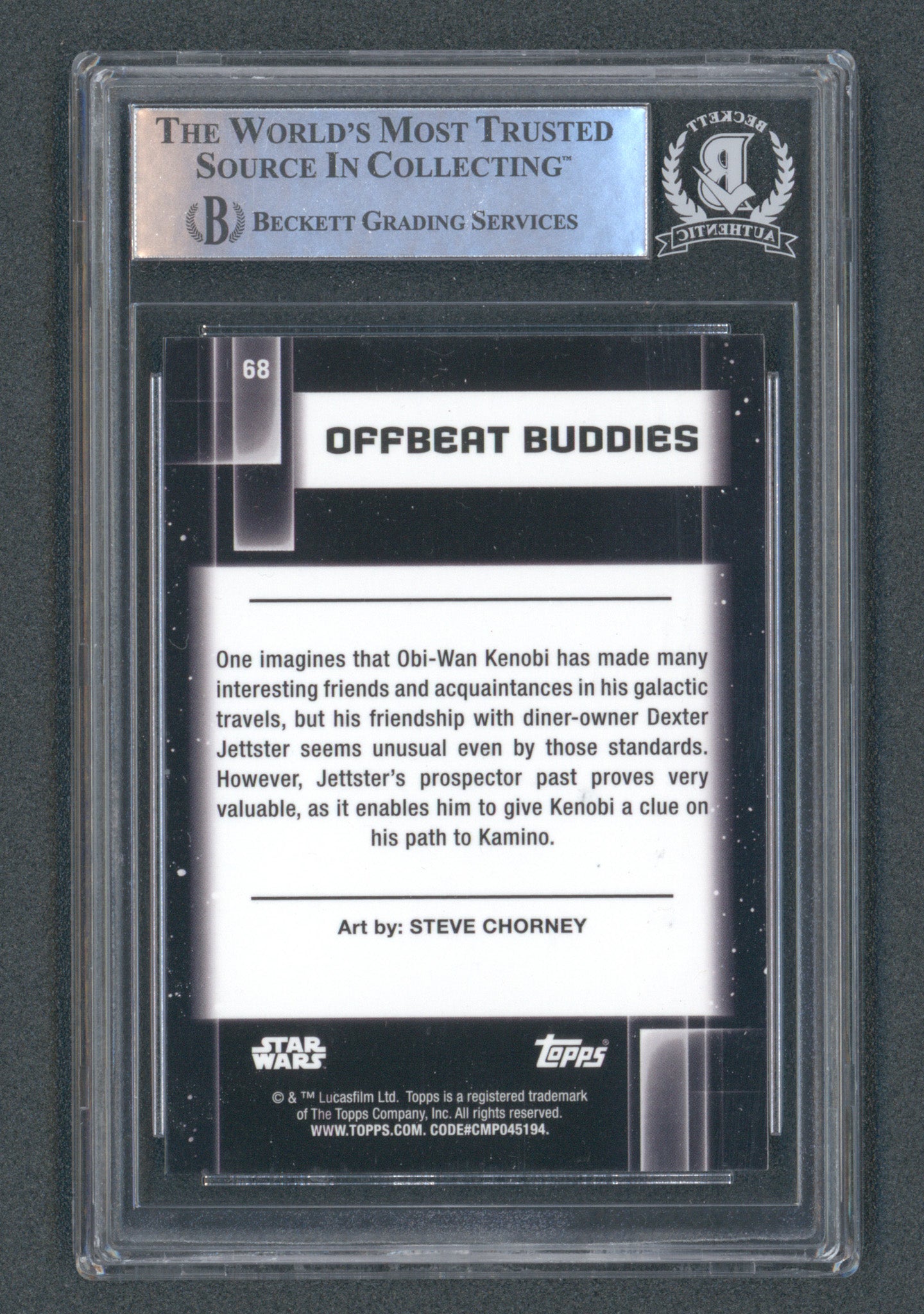 Ewan McGregor Signed 2021 Star Wars Galaxy Chrome #68 (BGS)
