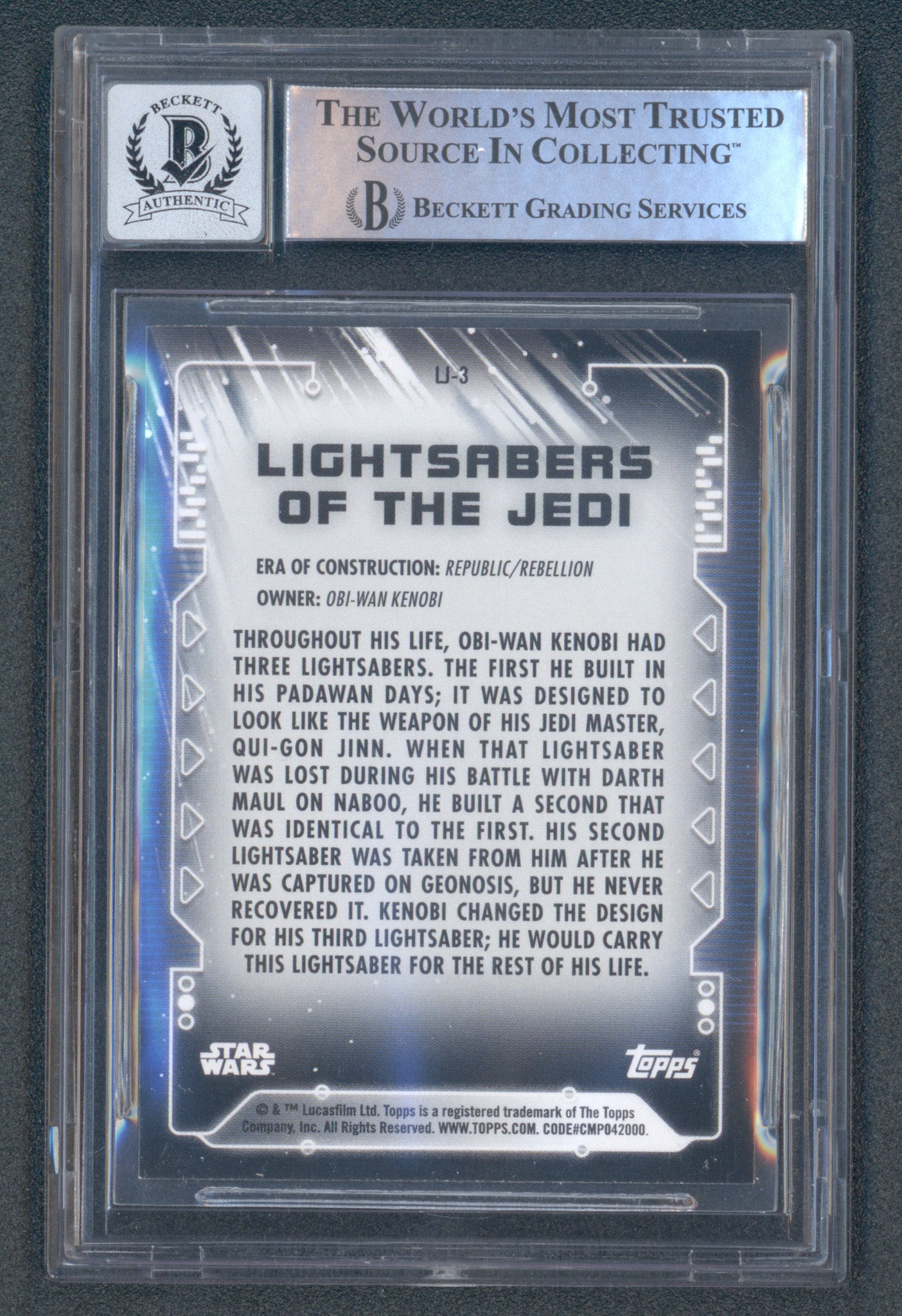 Ewan McGregor Signed 2020 Star Wars Holocron Lightsaber of the Jedi #LJ3 (BGS | Autograph Grade 10)
