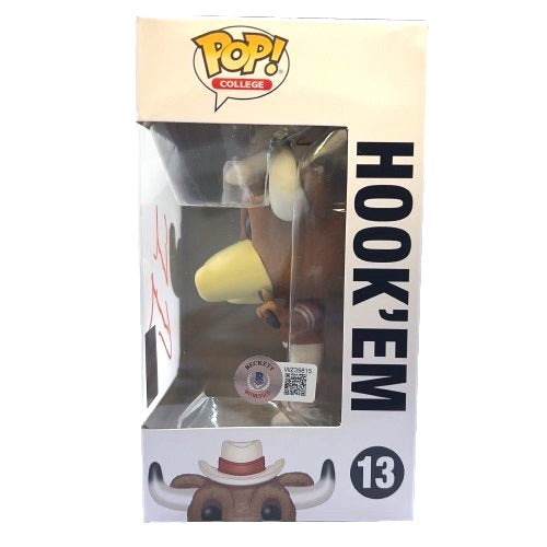 Earl Campbell Signed Texas Longhorns #13 Hook'em Funko Pop! Vinyl Figure (Beckett)