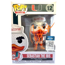 Ray Lewis Signed Miami Hurricanes #12 Sebastian the Ibis Funko Pop! Vinyl Figure (Beckett)