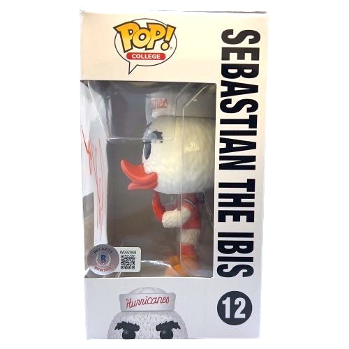 Ray Lewis Signed Miami Hurricanes #12 Sebastian the Ibis Funko Pop! Vinyl Figure (Beckett)