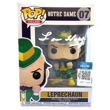 Lou Holtz Signed Notre Dame Fighting Irish Leprechaun #07 Funko Pop! Vinyl Figure (Beckett)