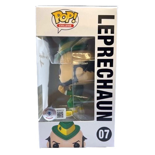 Lou Holtz Signed Notre Dame Fighting Irish Leprechaun #07 Funko Pop! Vinyl Figure (Beckett)