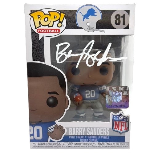 Barry Sanders Signed Lions #81 Funko Pop! Vinyl Figure (Beckett)