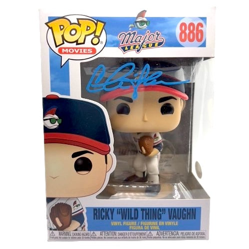 Charlie Sheen Signed "Major League" #886 Ricky "Wild Thing" Vaughn Funko Pop! Vinyl Figure (JSA)
