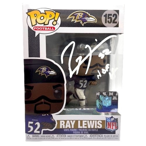 Ray Lewis Signed Ravens #152 Funko Pop! Vinyl Figure (Beckett)