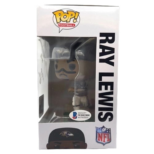 Ray Lewis Signed Ravens #152 Funko Pop! Vinyl Figure (Beckett)