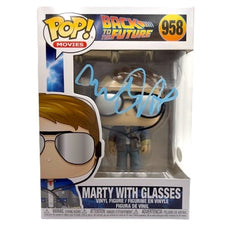 Michael J. Fox Signed "Back to the Future" #958 Marty with Glasses Funko Pop! Vinyl Figure (JSA)