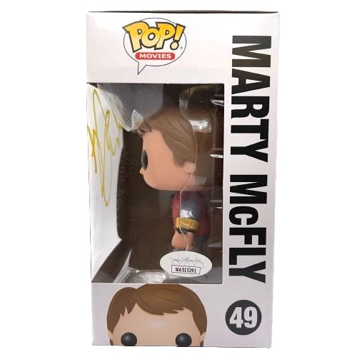 Michael J. Fox Signed "Back to the Future" #49 Marty Mcfly Outfit Funko Pop! Vinyl Figure (JSA)