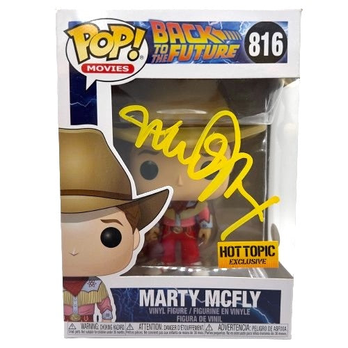 Michael J. Fox Signed "Back to the Future" #816 Marty McFly Outfit Funko Pop! Vinyl Figure (JSA)
