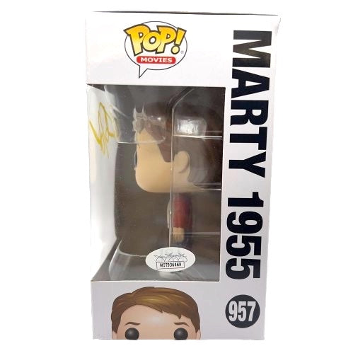 Michael J. Fox Signed "Back to the Future" #957 Marty 1955 Outfit Funko Pop! Vinyl Figure (JSA)