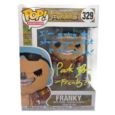 Patrick Seitz Signed "One Piece" #329 Franky Funko Pop! Vinyl Figure Inscribed (JSA)