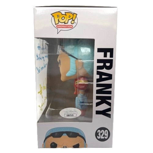 Patrick Seitz Signed "One Piece" #329 Franky Funko Pop! Vinyl Figure Inscribed (JSA)