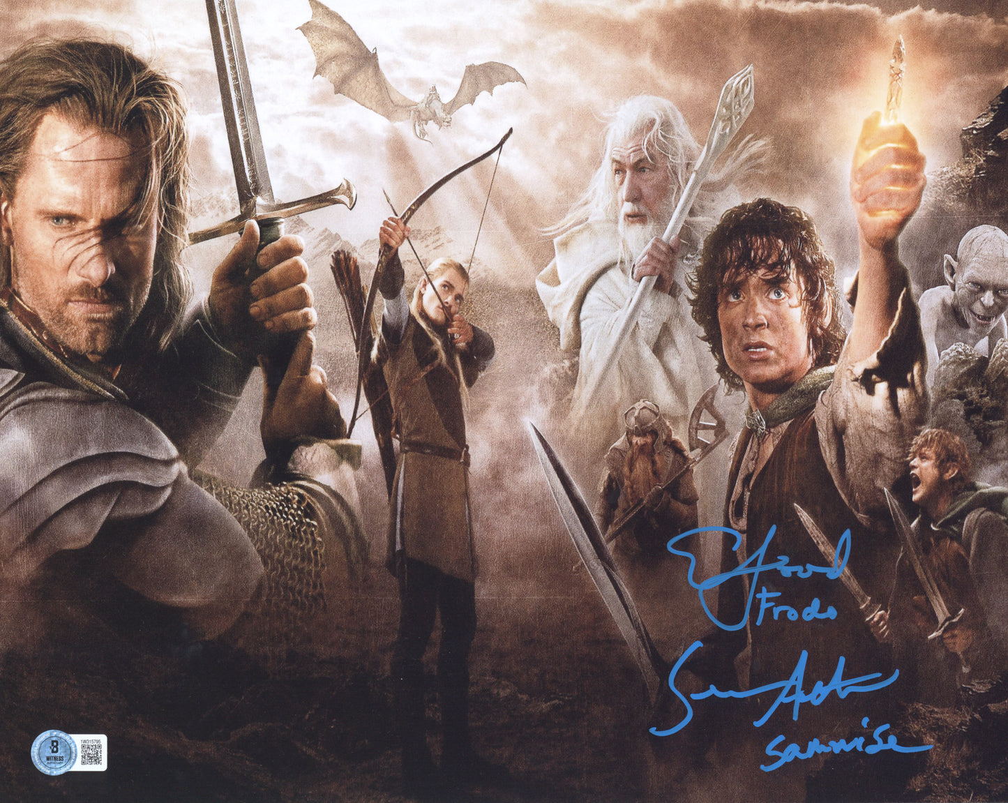 Elijah Wood & Sean Astin Signed "Lord of the Rings" 11x14 Photo (Beckett)