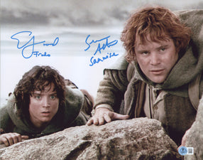 Elijah Wood & Sean Astin Signed "Lord of the Rings" 11x14 Photo (Beckett)