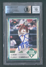 Albert Pujols Signed 2001 Fleer Platinum #435 RC (BGS | Autograph Grade 10)