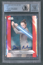 Daisy Ridley Signed 2017 Star Wars The Last Jedi Series 1 #1 Rey (BGS | Autograph Grade 10)