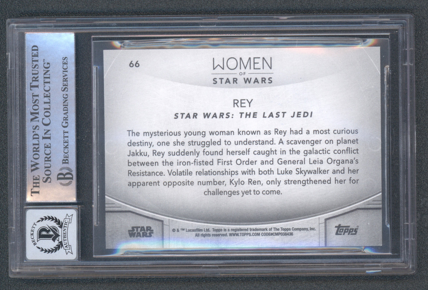 Daisy Ridley Signed 2020 Women of Star Wars #66 (BGS | Autograph Grade 10)