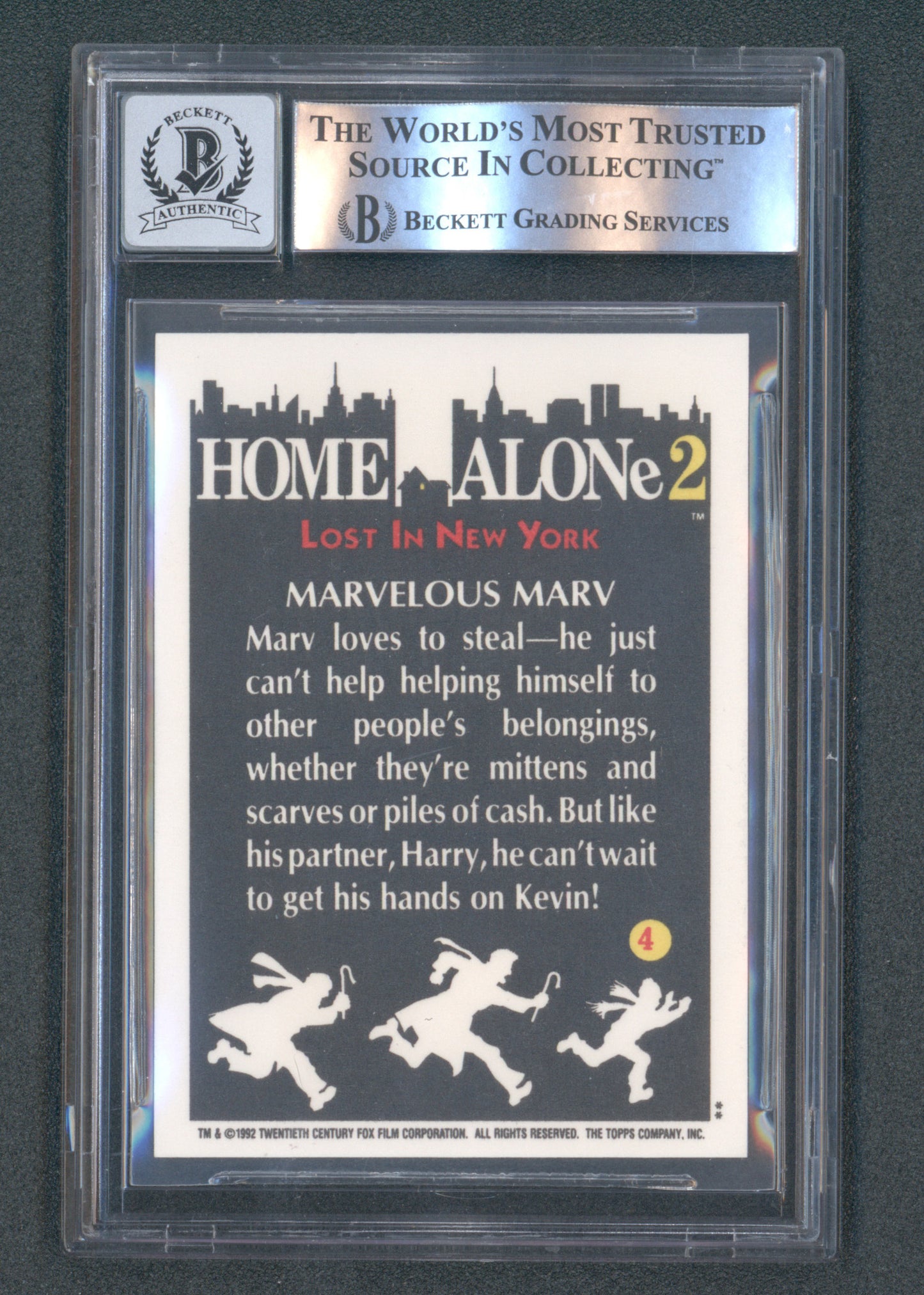 Daniel Stern Signed 1992 Topps Home Alone 2 #4 (BGS | Autograph Grade 10)
